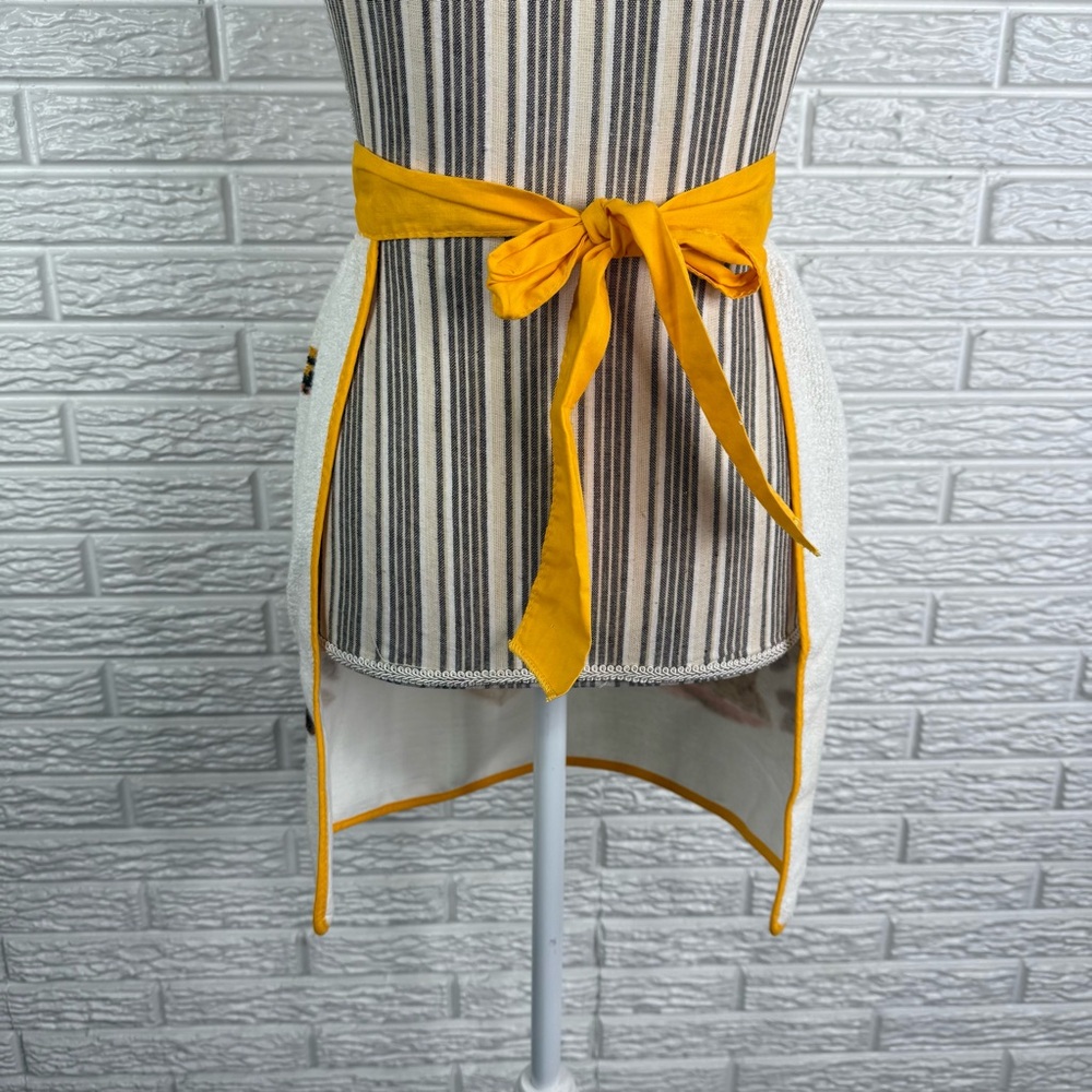 Vintage 60s/70s Morgan-Jones Terry Cloth Half Apron Coffee Grinder Print - Picture 6 of 6